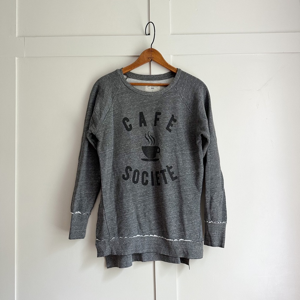 Anthropologie Sol Angeles Cafe Societe Sweatshirt
